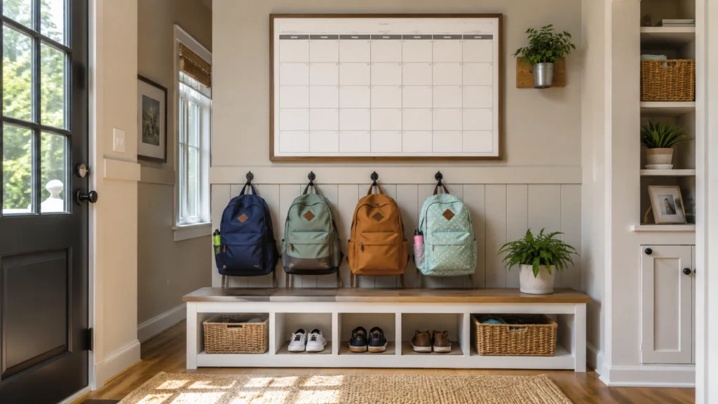 31. Family Calendar Above the Backpack Station