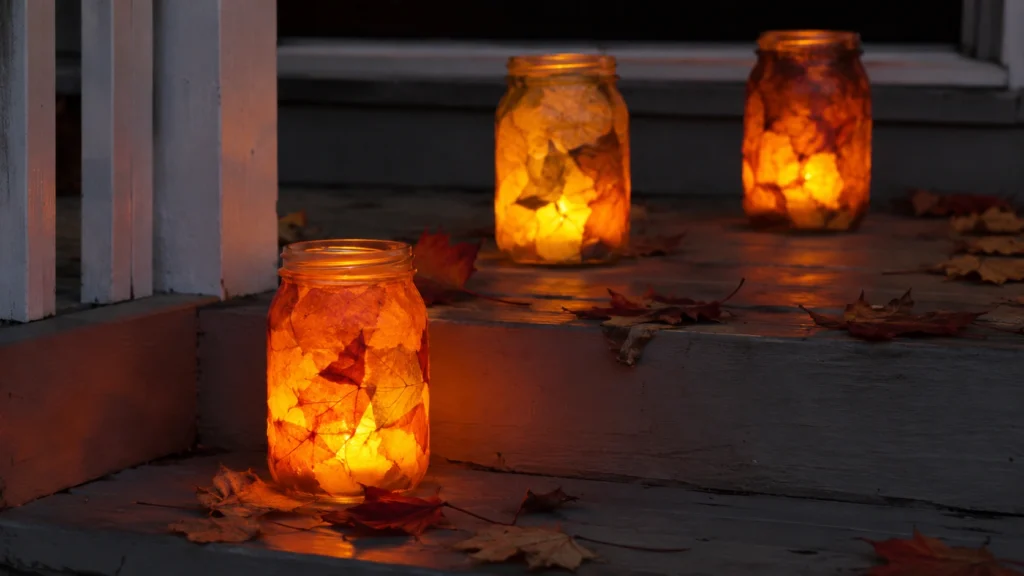 2. Mason Jar Fall Lanterns