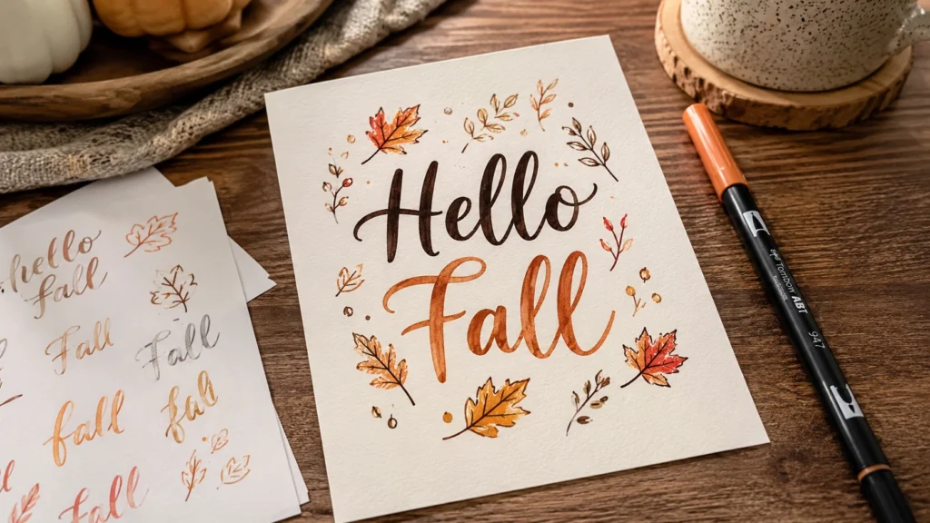 20. Hand Lettered Fall Quote Art