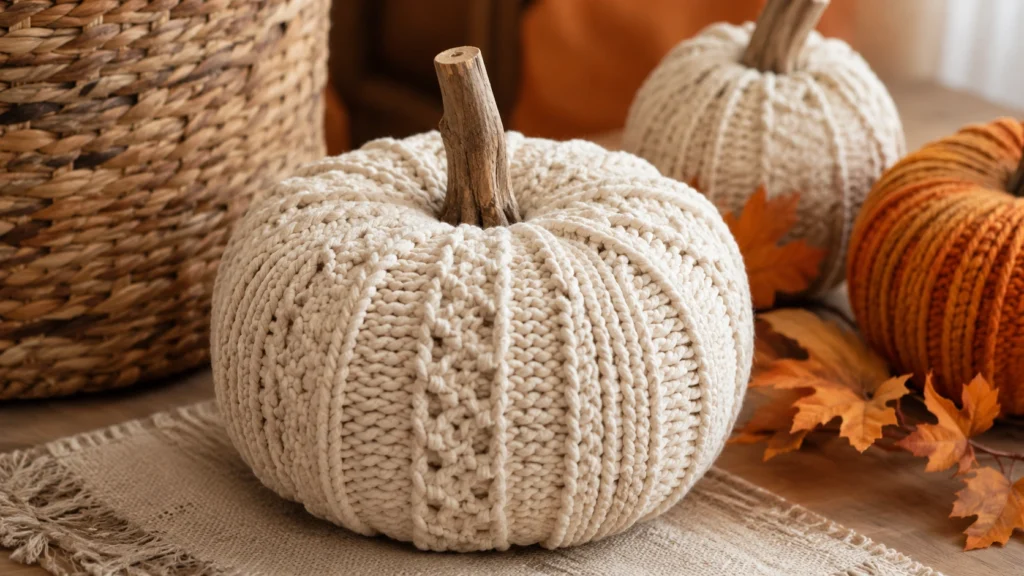 16. Macrame Pumpkin