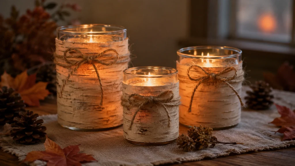 27. Fall Themed Candle Holders