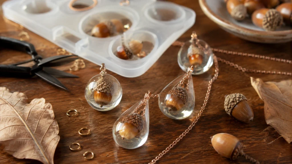 25. Acorn Resin Jewelry