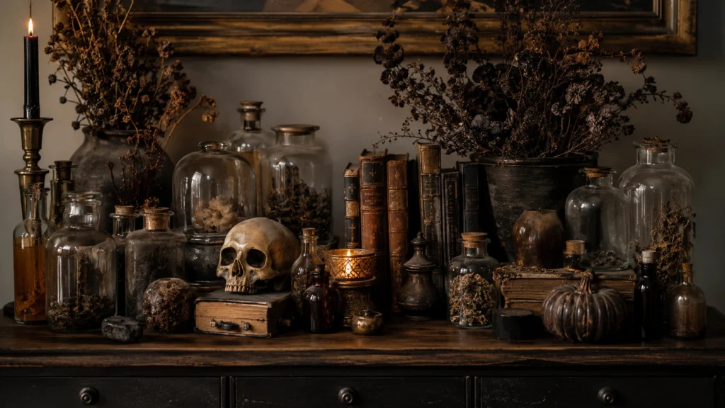 16. Vintage Apothecary Display Shelf