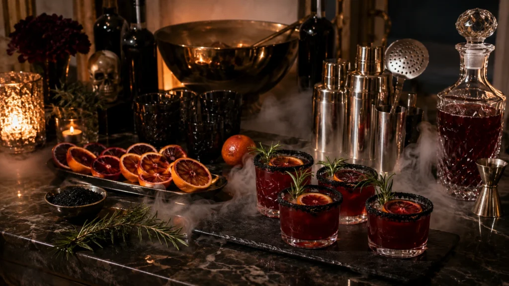 14. Blood Orange Cocktail Bar Setup
