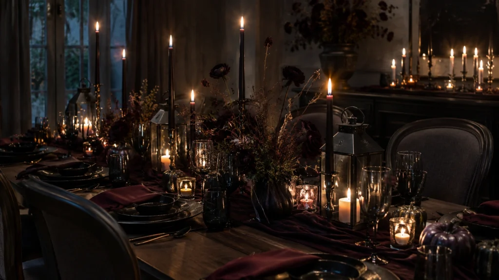 13. Moody Candlelit Dinner Table