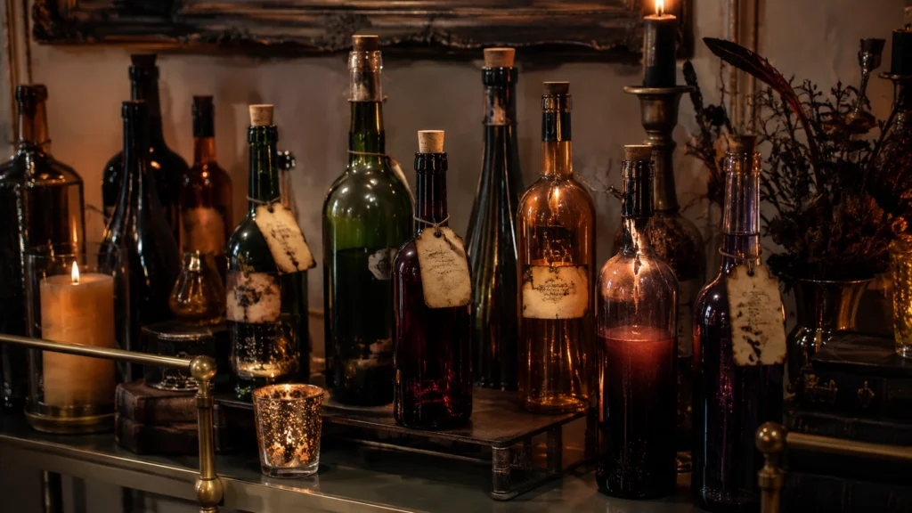 12. Recycled Bottle Potion Display