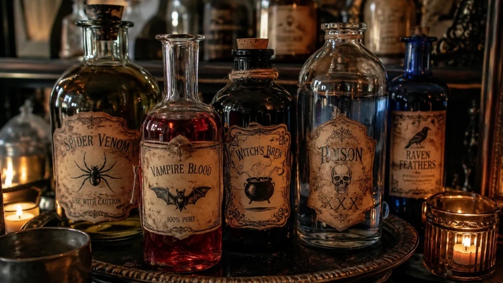23. DIY Potion Bottle Labels