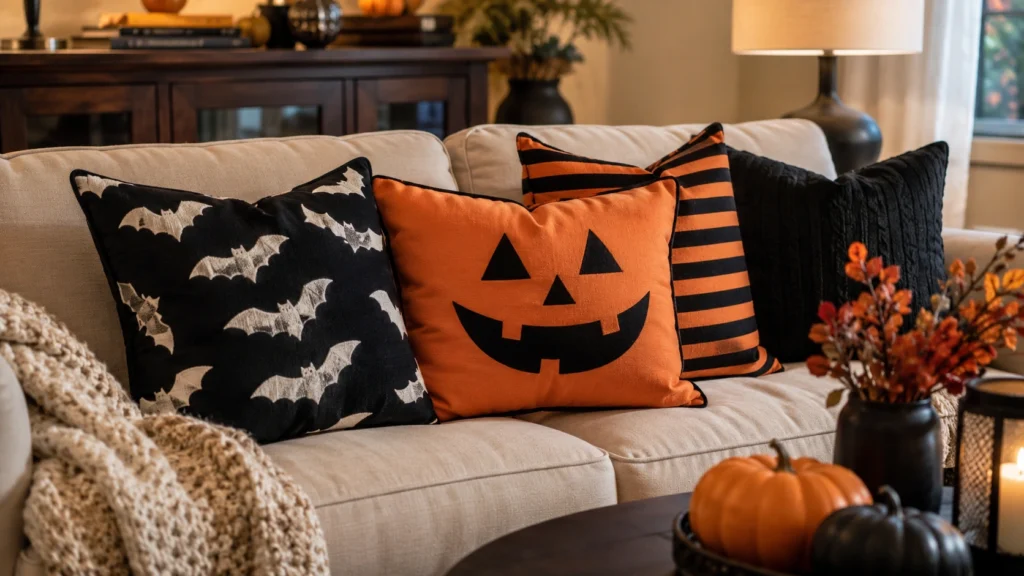 5. Halloween Throw Pillow Swap