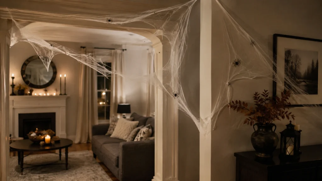 4. Cobweb Stretch Decor