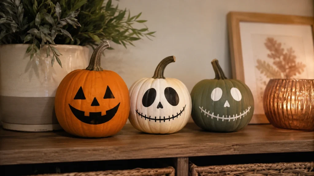 2. Painted Pumpkin Faces