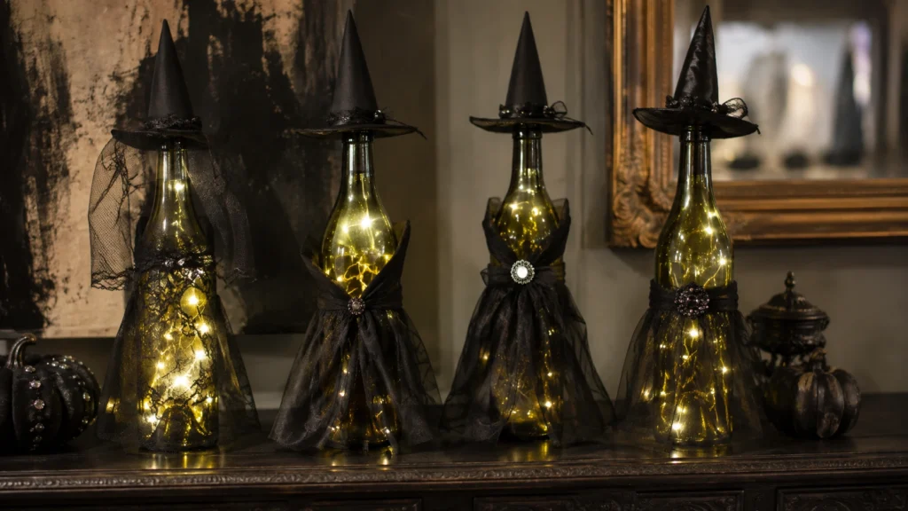19. Wine Bottle Witch Decor