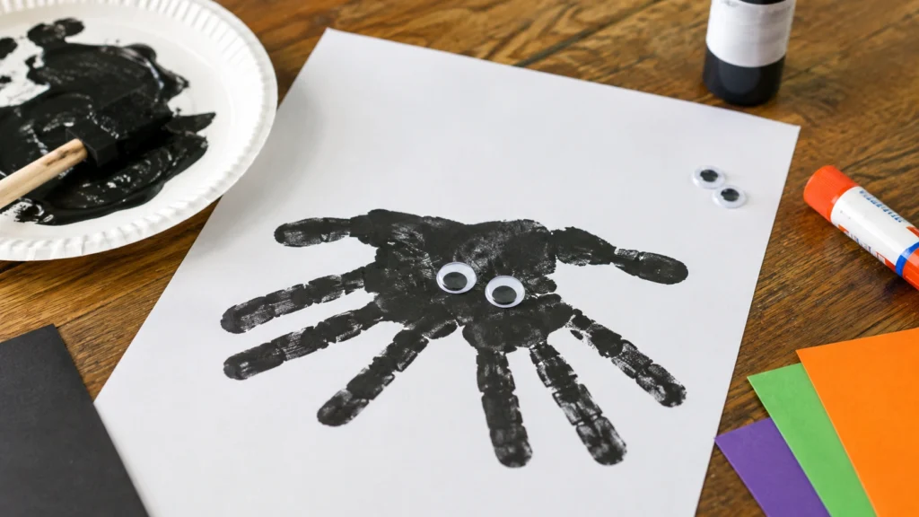 26. Handprint Spider Craft