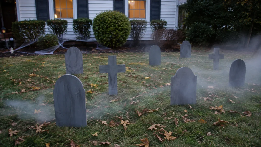 8. DIY Graveyard Tombstones
