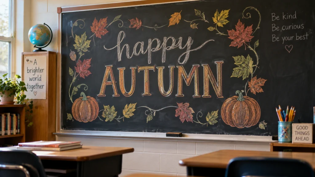 28. Classroom Fall Chalkboard Display
