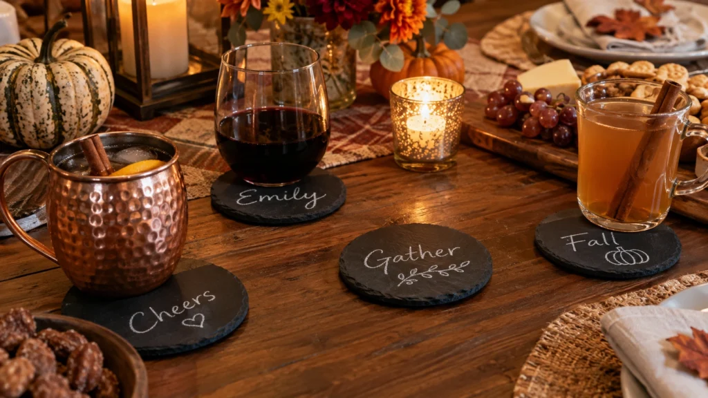 27. Chalkboard Coasters