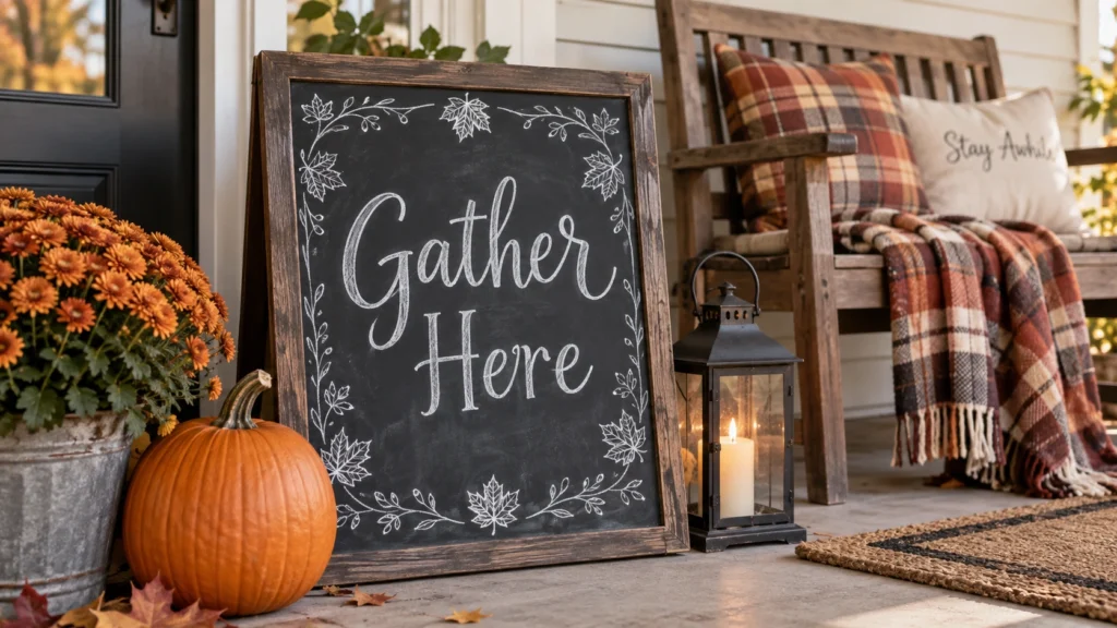 6. Gather Here Quote Sign
