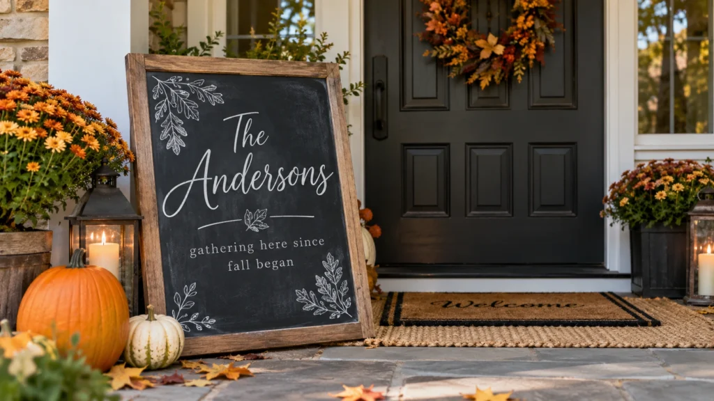 4. Family Name Autumn Sign