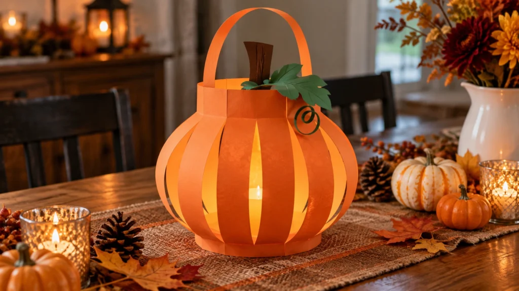 9. Paper Lantern Pumpkin