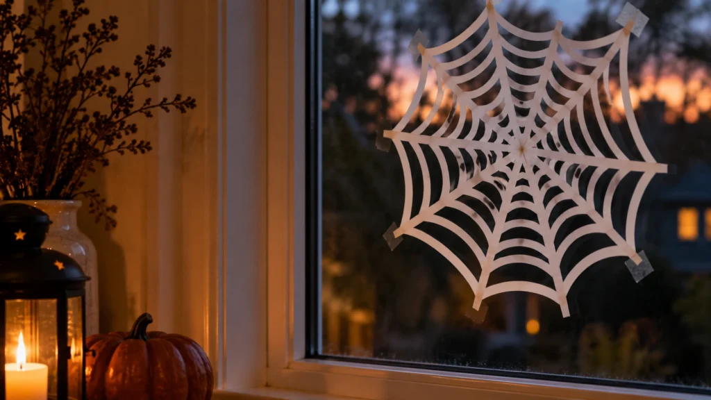16. Spider Web Paper Cutout