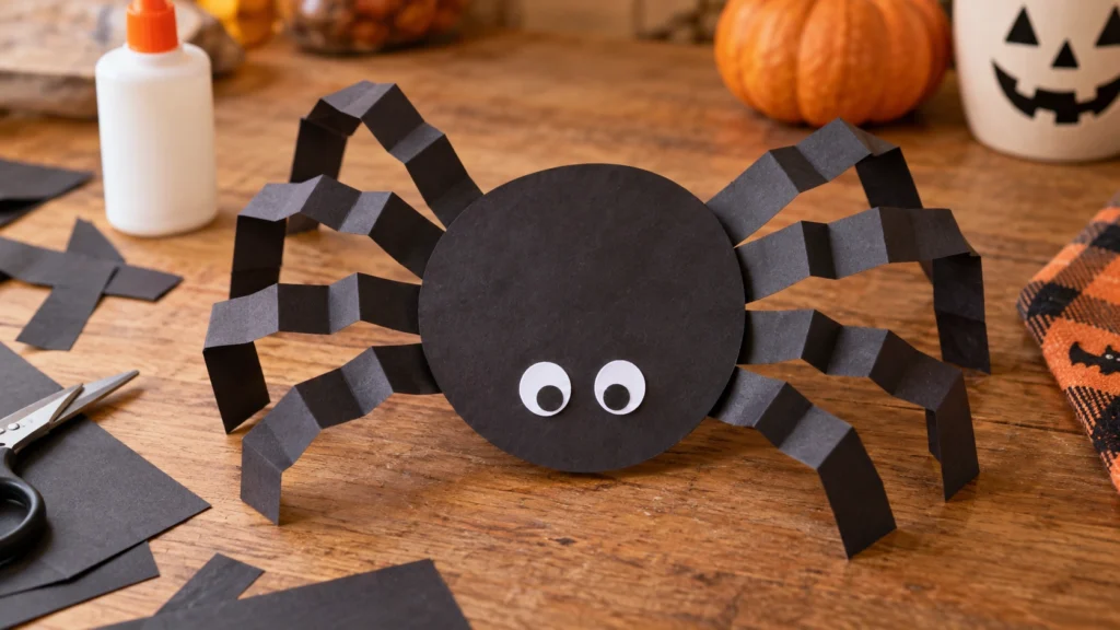15. Paper Spider Craft
