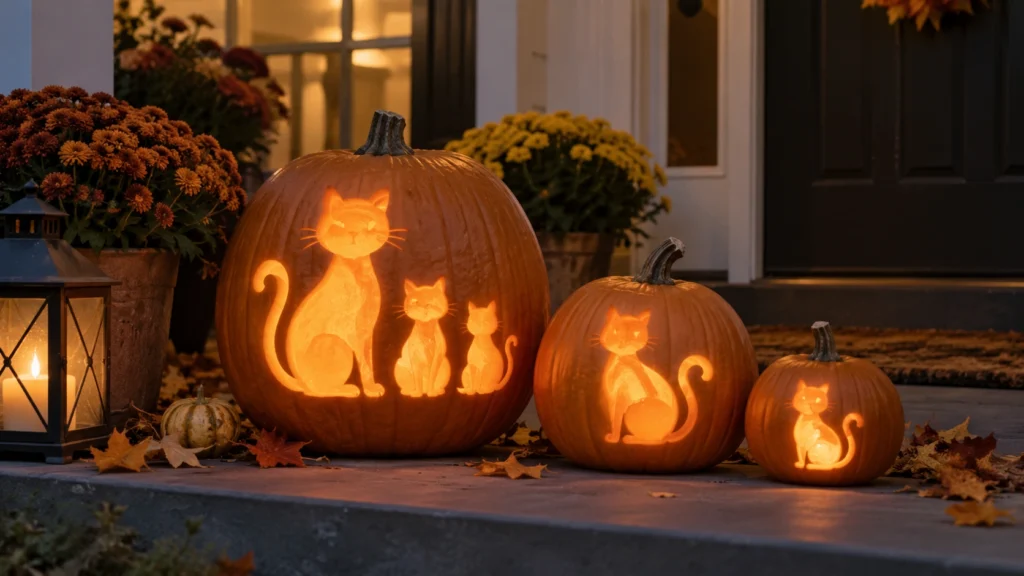 26. Cat Family Scene