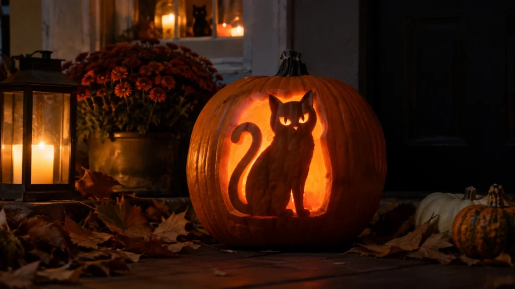 9. Cat With Glowing Eyes