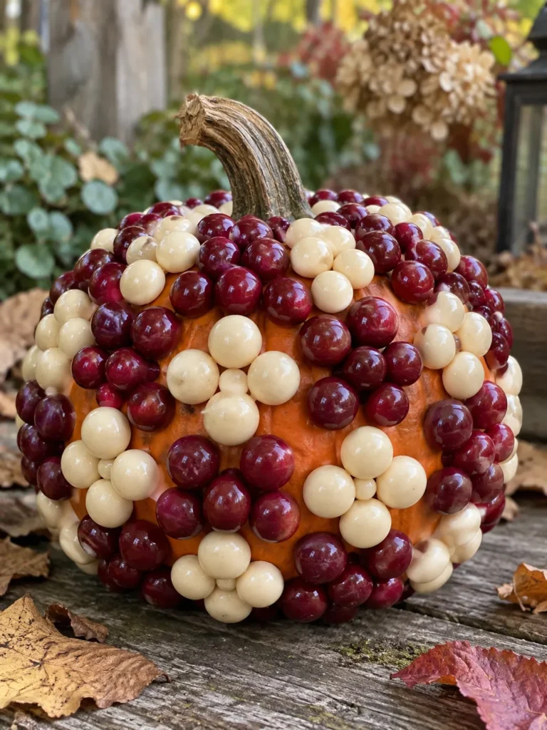 10. Burgundy And Cream Pumpkin