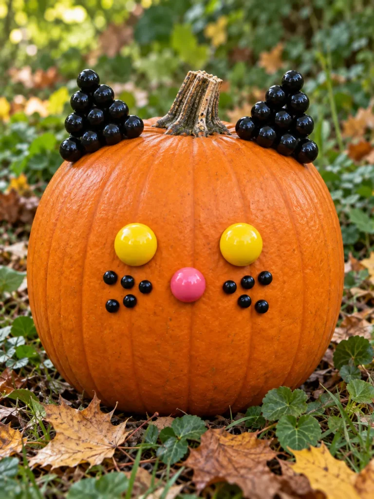 21. Gumball Cat Face Pumpkin