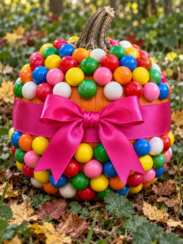 26. Gumball And Ribbon Pumpkin
