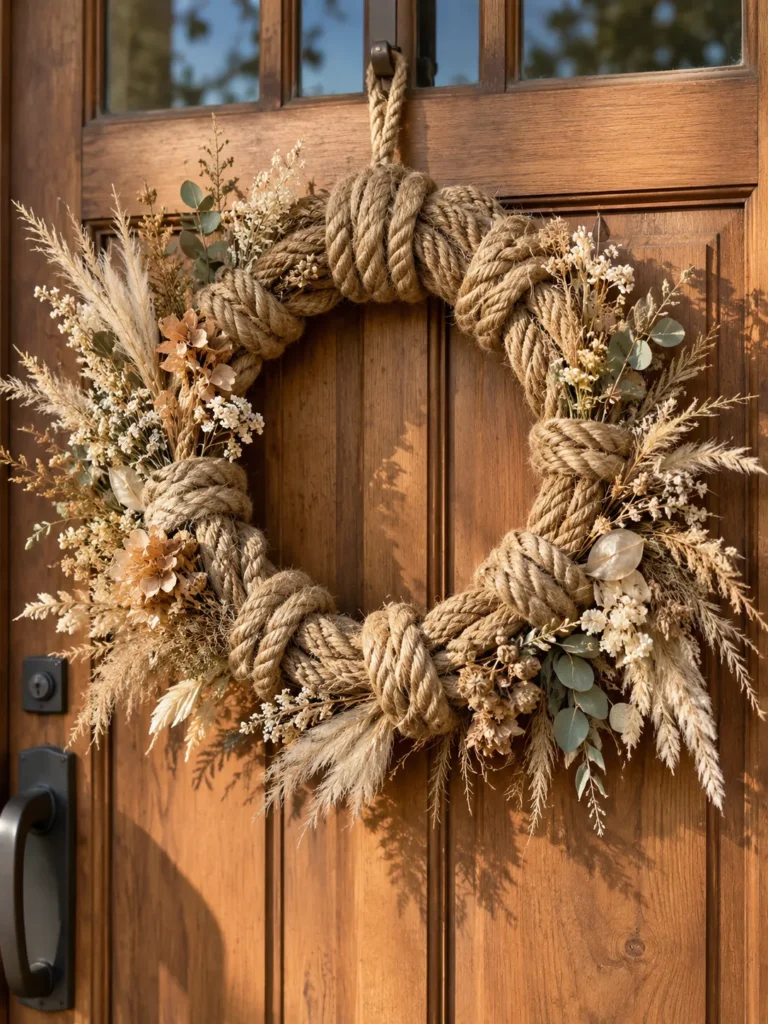 12. Knotted Rope Wreath