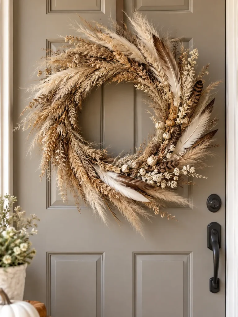 21. Feather Accent Wreath