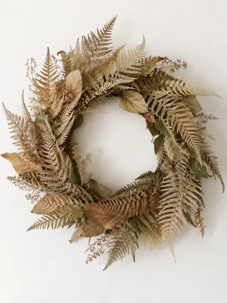 23. Dried Fern And Leaf Wreath