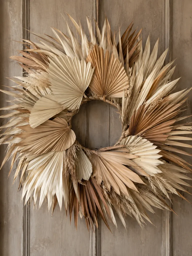 6. Dried Palm Leaf Wreath