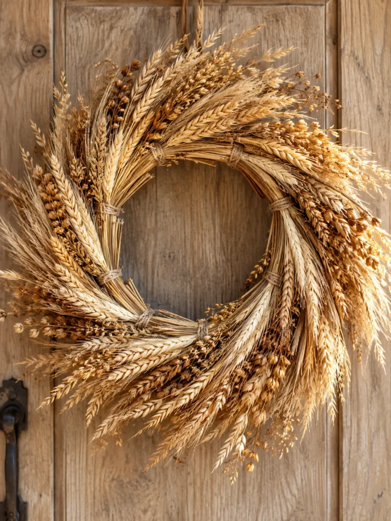 3. Wheat And Grass Bundle Wreath
