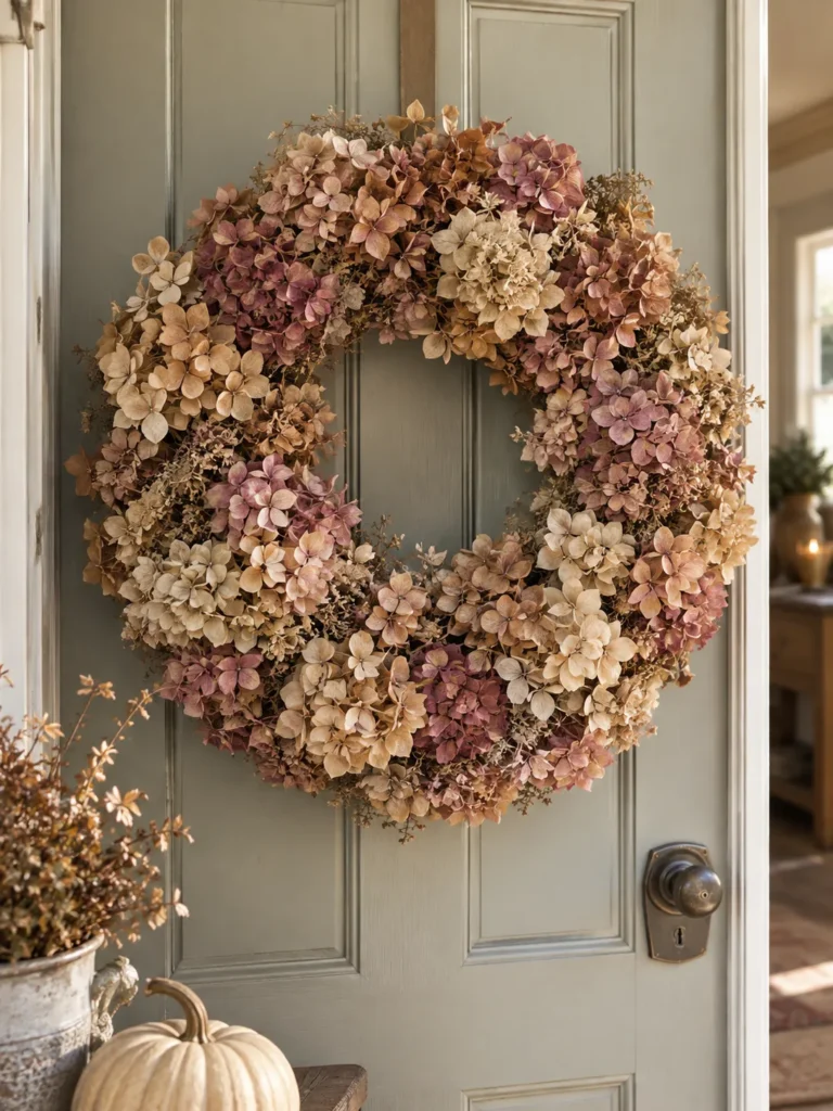 12. Dried Hydrangea Wreath