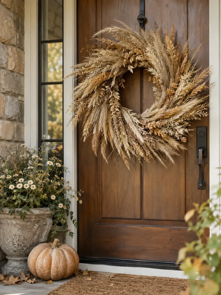 27. Dried Grass Door Wreath