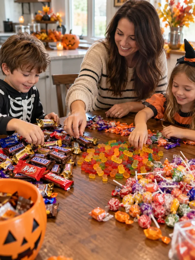 1. Sort By Candy Type Halloween Candy Organization Ideas