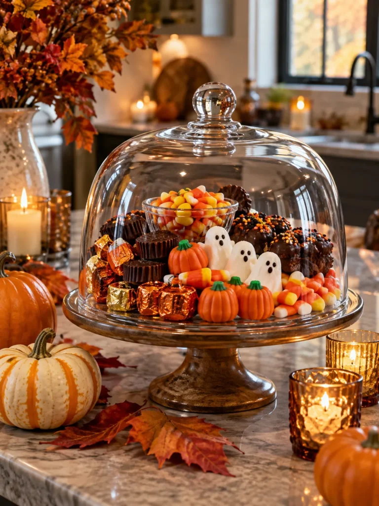 24. Display Candy In A Glass Cloche