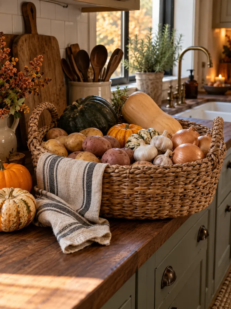 15. Use A Basket For Root Vegetables