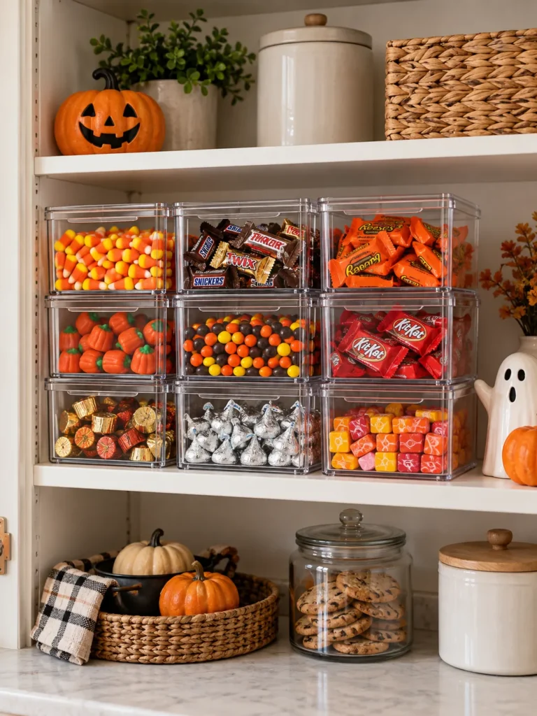 7. Use Clear Stackable Bins