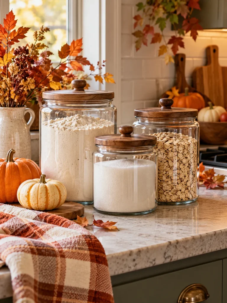 21. Use Pretty Jars For Flour And Sugar