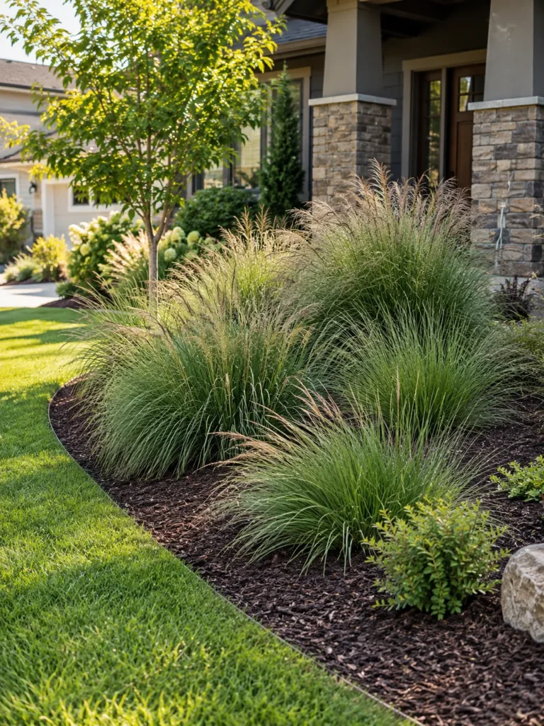 14. Grass Mulch Bed With No Mowing
