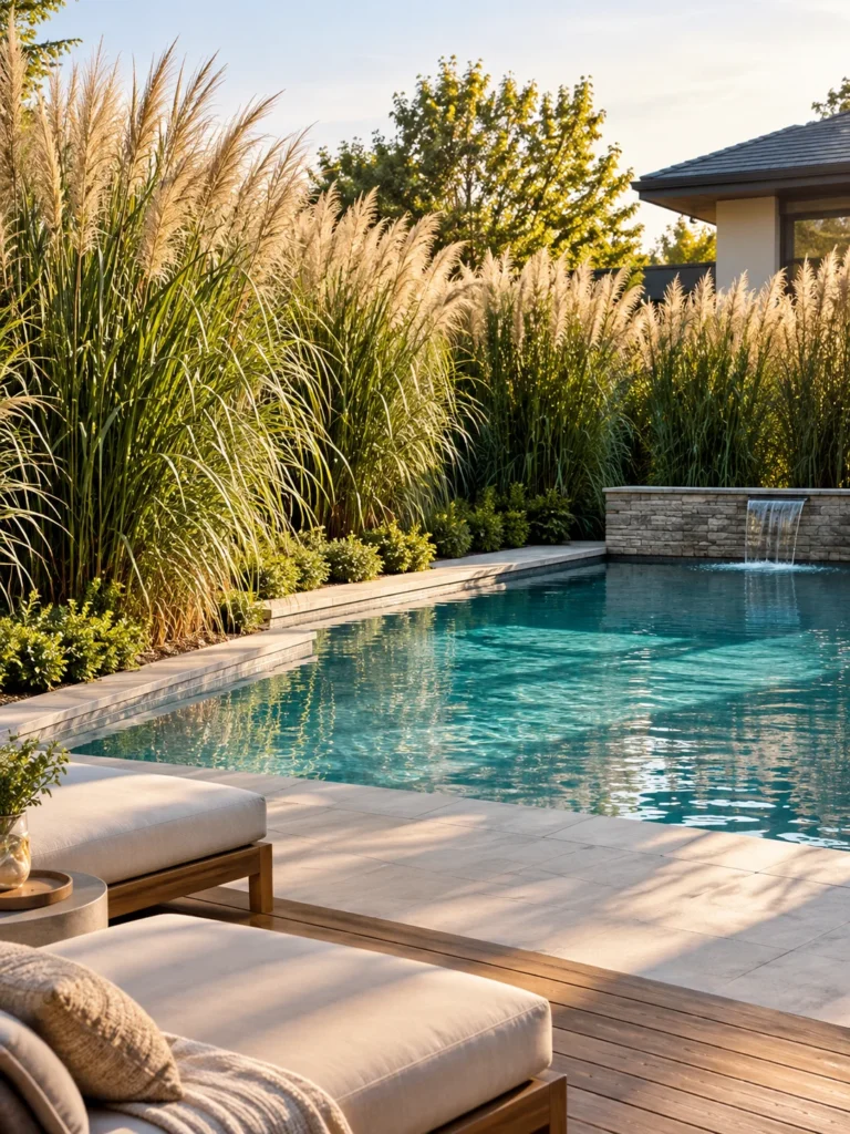 21. Grass Screen For The Pool Area
