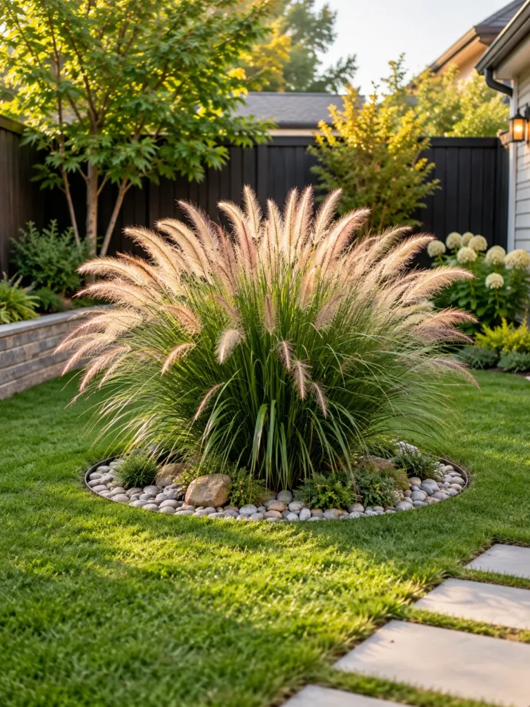 4. Fountain Grass As A Centerpiece
