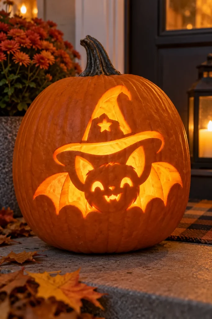 14. Friendly Bat Wearing a Witch Hat