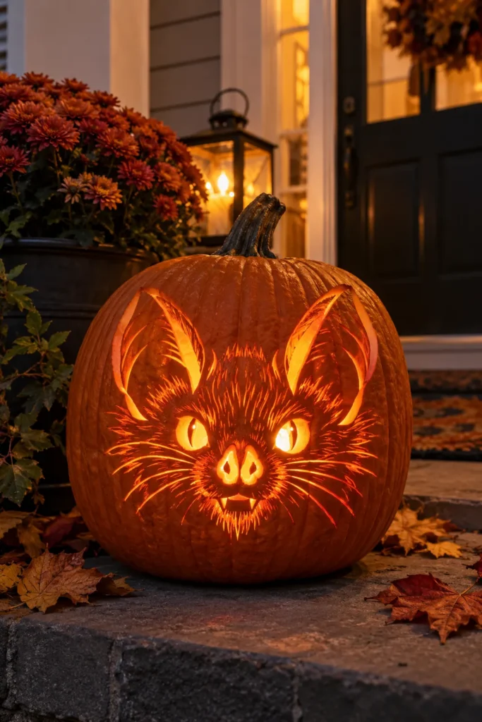 21. Realistic Bat Face With Whiskers