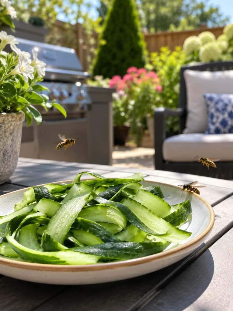 6. Cucumber Peel Repellent Method