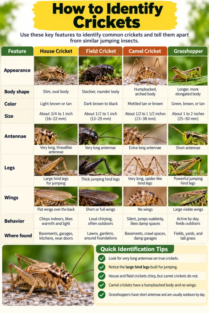 How to identify crickets