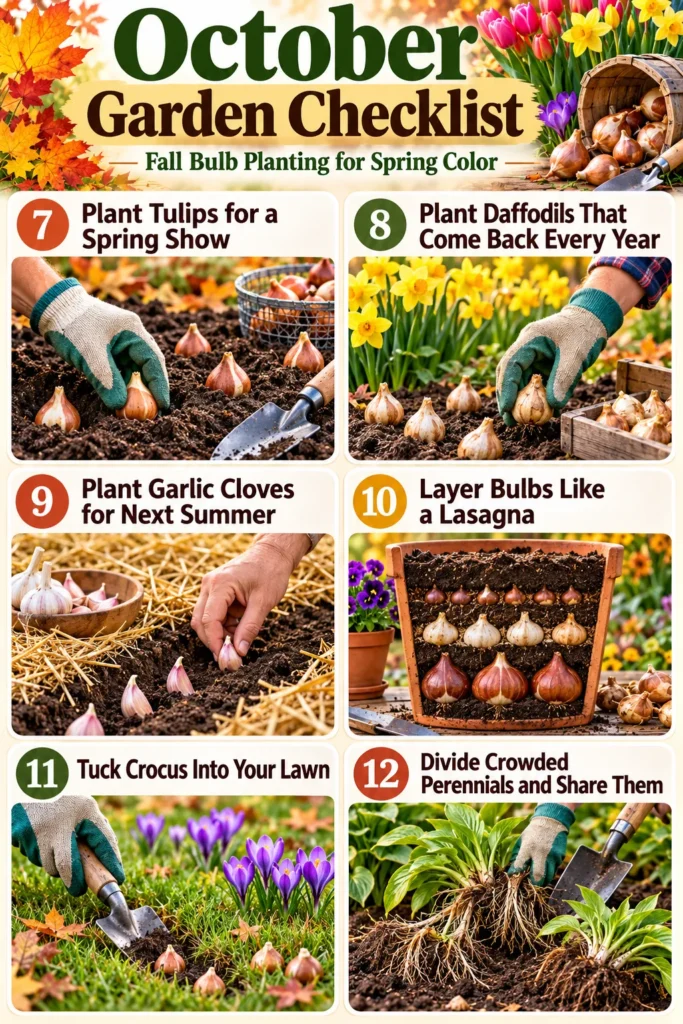 October Garden Checklist for Fall Bulb Planting and Spring Color