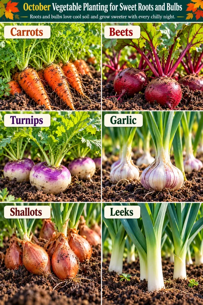 October Vegetable Planting for Sweet Roots and Bulbs